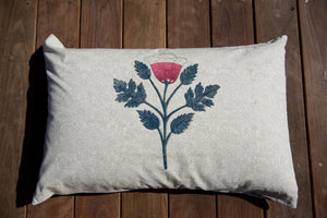 Hand Block Printed Watermelon Lotus Boho Pillow Case 720cm x 500cm